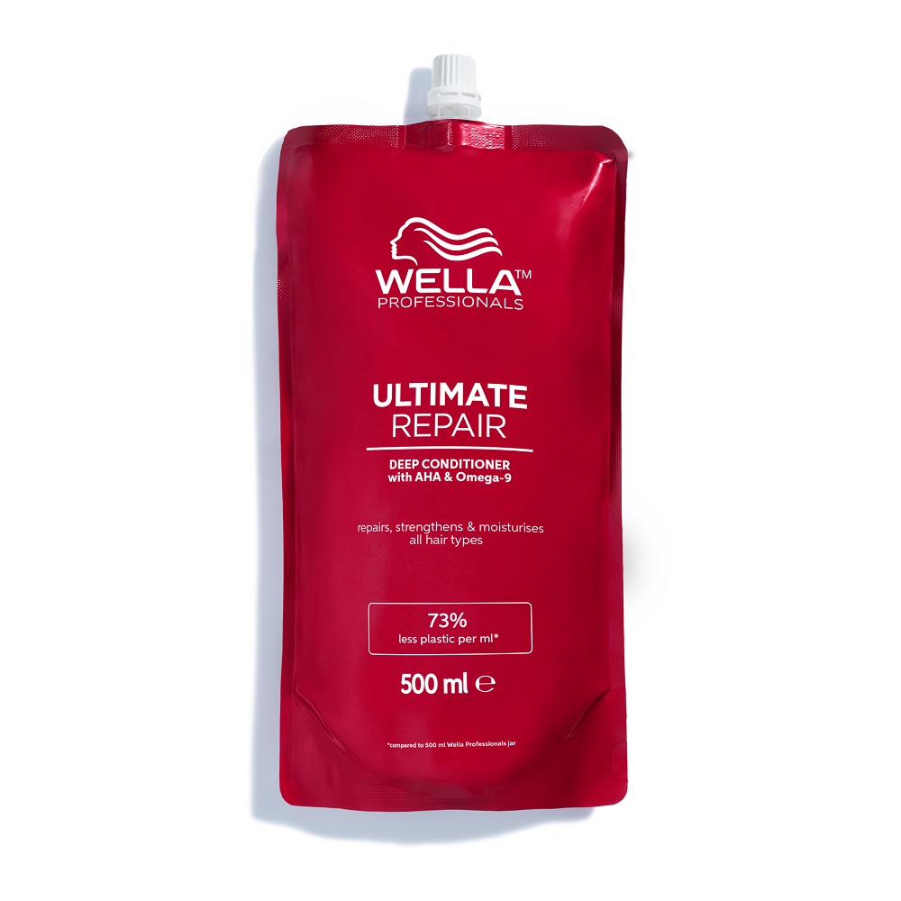 Balsam tratament cu AHA & Omega 9 pentru par deteriorat Ultimate Repair, Wella Professionals (Gramaj: 500 ml Rezerva)