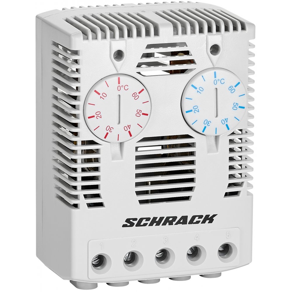 Termostat dublu, 1ND+1NI, 0 -60 C, montaj pe sina DIN Schrack IUK08563