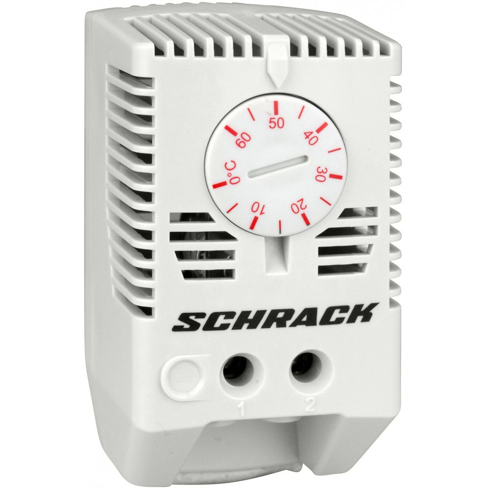 Termostat pentru incalzirea dulapurilor, 1NI, comutator rosu Schrack IUK08565
