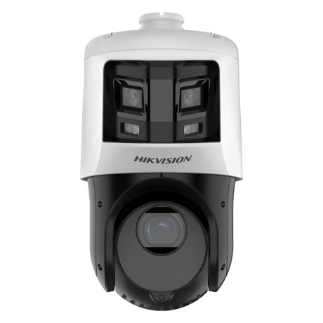 Camera IP ColorVu panoramica TandemVu Hikvision DS-2SE4C225MWG-E26F0, 2 si 6MP, lentila 2.8mm si 4.8~120mm, 25x, DarkFighter IR 100m, PoE+, IP66