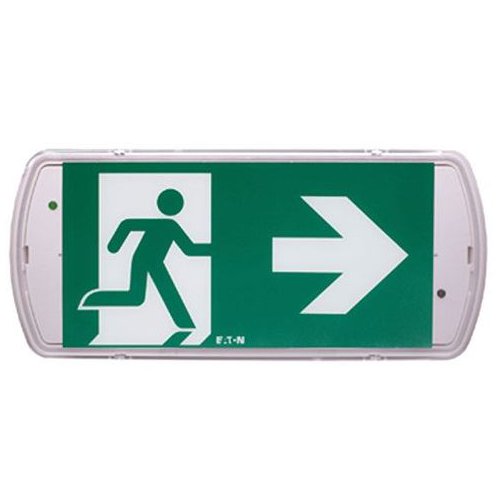 Corp de iluminat de urgenta SafeLite LED 3H Mentinut/Nementinut 100lm 20m Pictograma inclusa IP42 Eaton SL2MNM42D3C3A