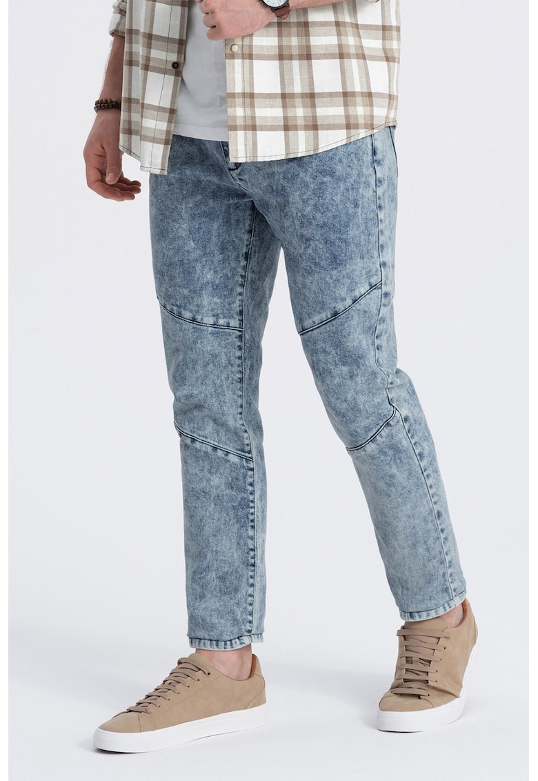 Blugi slim fit cu buzunare - Albastru deschis