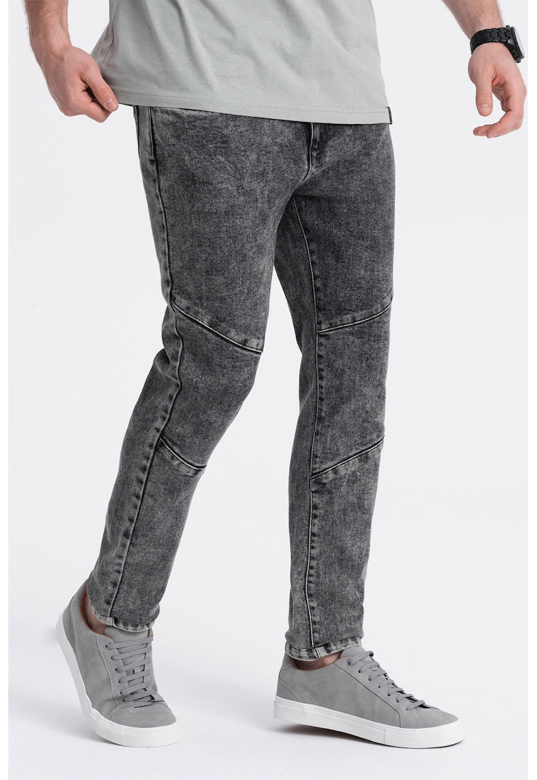Blugi slim fit cu buzunare - Gri