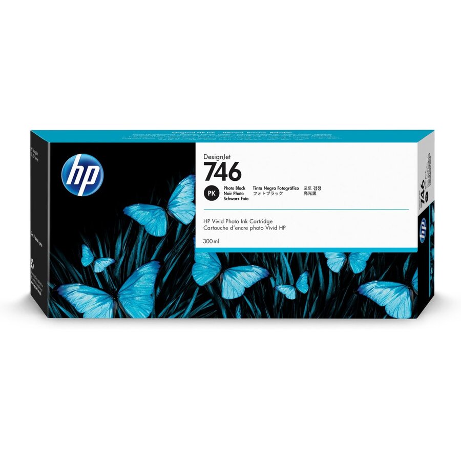 CARTUS PHOTO BLACK NR.746 P2V82A 300ML ORIGINAL HP DESIGNJET Z6 A1 24