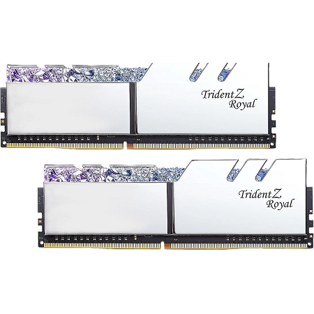 G.SKILL F4-3200C16D-32GTRS G.Skill Trident Z Royal DDR4 32GB (2x16GB) 3200MHz CL16 1.35V XMP 2.0 Silver