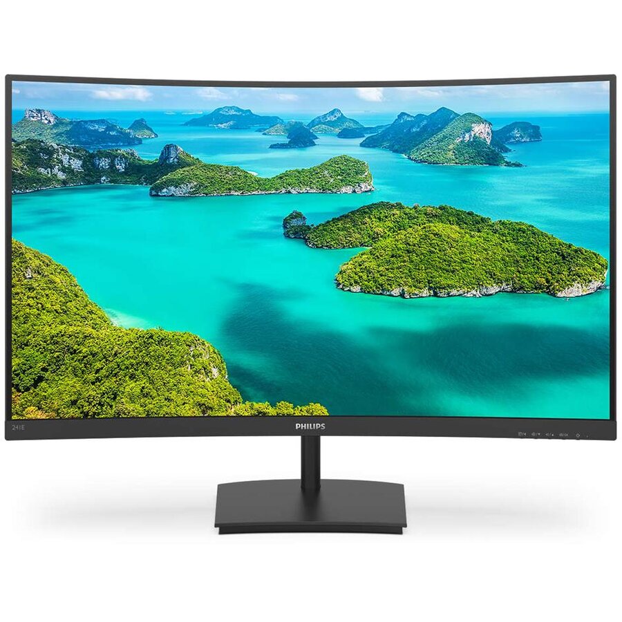 Monitor Philips 241E1SCA/00 Curbat 23.6 inch 4 ms Negru FreeSync 75 Hz