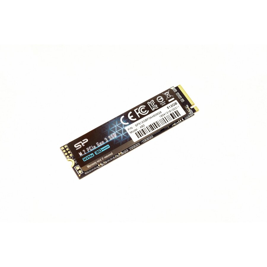 Silicon Power SSD P34A60 512GB, M.2 PCIe Gen3 x4 NVMe, 2200/1600 MB/s