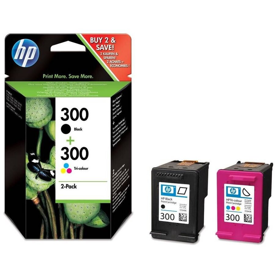 HP CN637EE Set combo HP 300 negru + tricolor D2560/F4280