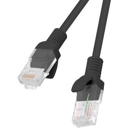 LANBERG PCU5-20CC-0025-BK Lanberg Patchcord RJ45 cat. 5e UTP 0.25m black, 10-Pack