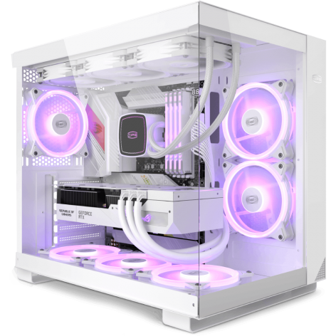 Carcasa C3 T500 ARGB  Middle Tower ATX  Sticla Securizata  Alb