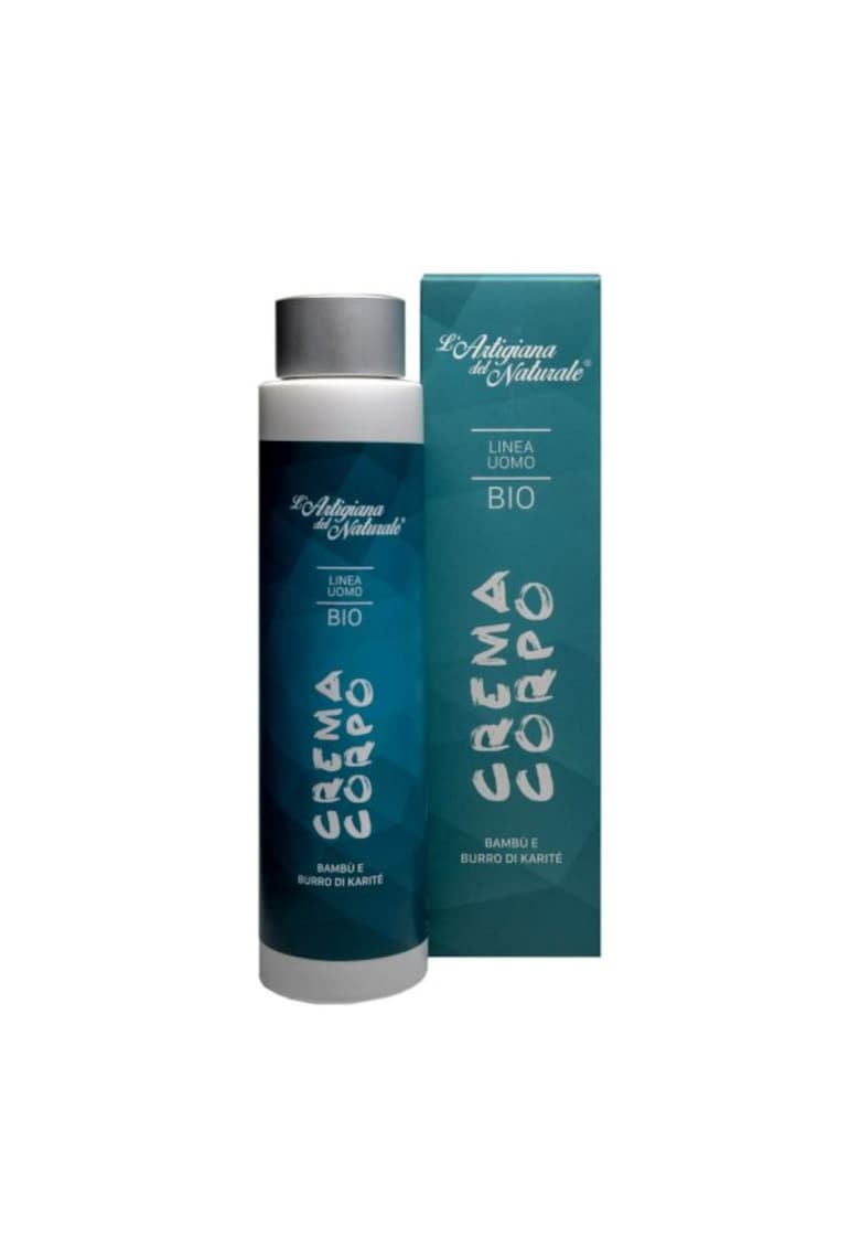 Crema de corp bio hidratanta  cu bambus si unt de shea - Barbati - 200 ml