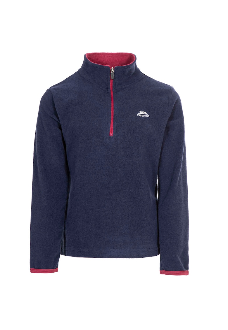 Bluza din material fleece cu fermoar scurt Sybil - Bleumarin