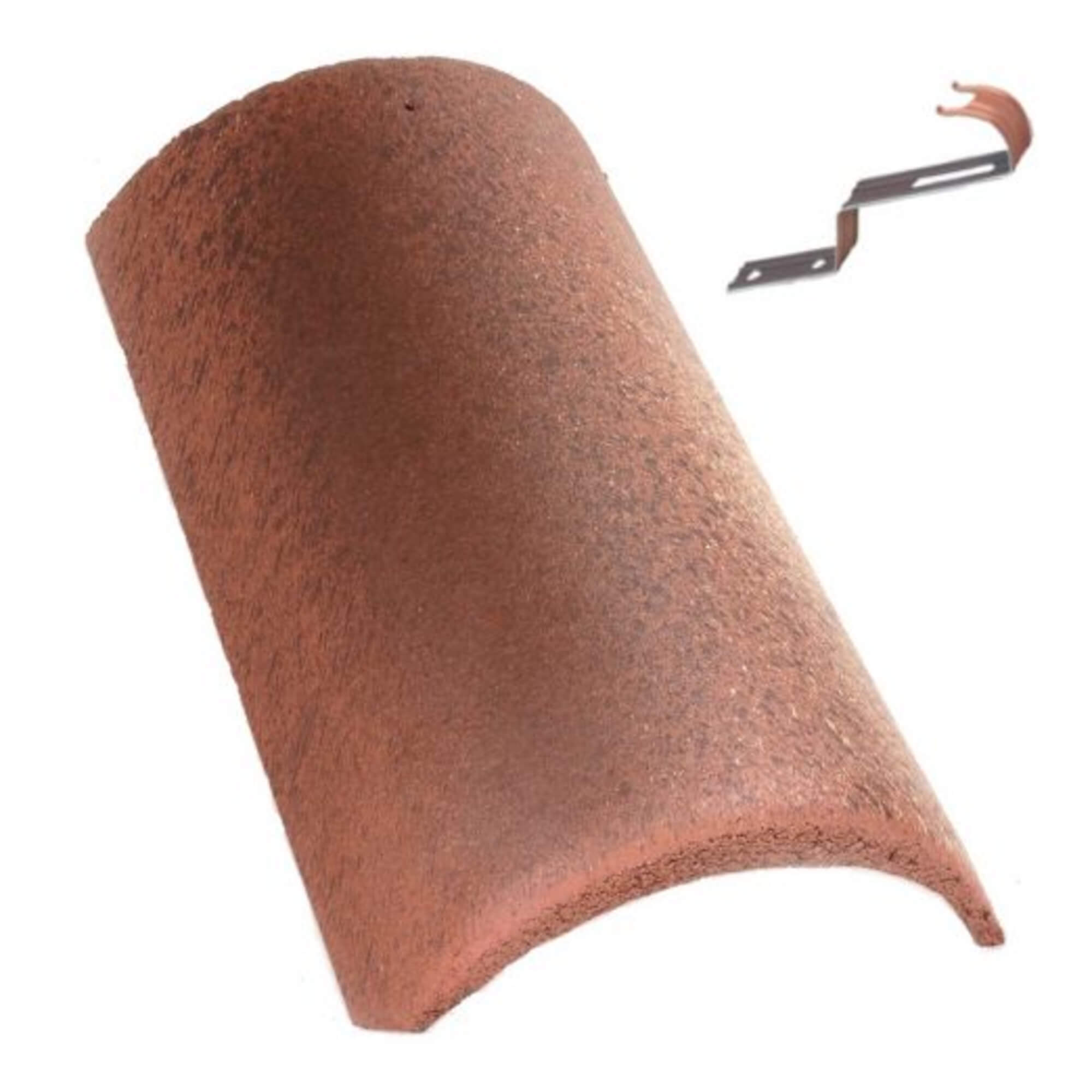 Tigla de coama Terran Danubia + clema de fixare, culoare natur, 250 x 420 mm, 4.7 kg/buc