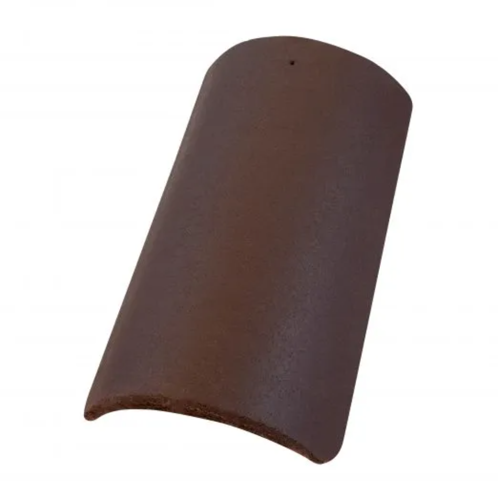 Tigla de coama Terran Danubia + clema de fixare, culoare maro, 250 x 420 mm, 4.7 kg/buc