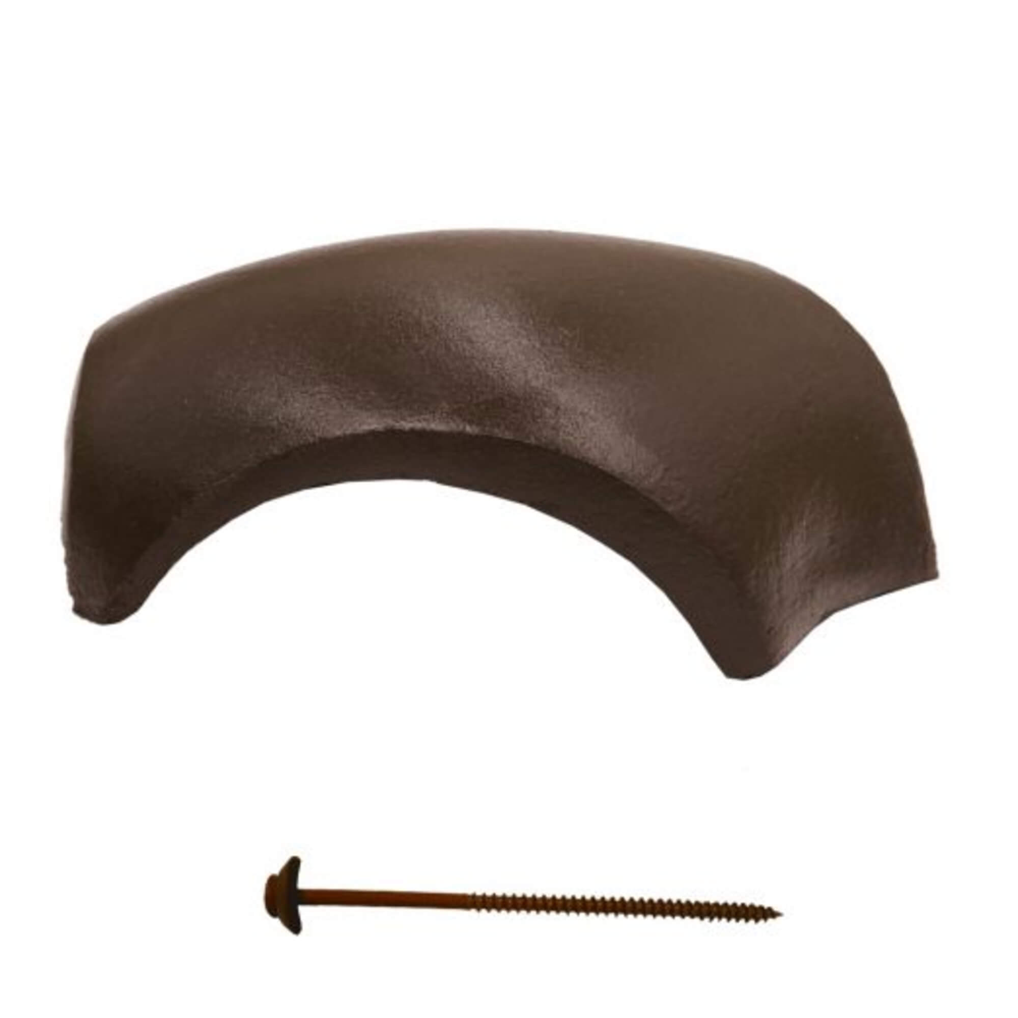 Tigla de coama de ramificatie in 3 ape Terran Danubia + clema de fixare, maro, 320 x 360 mm, 4.8 kg/buc