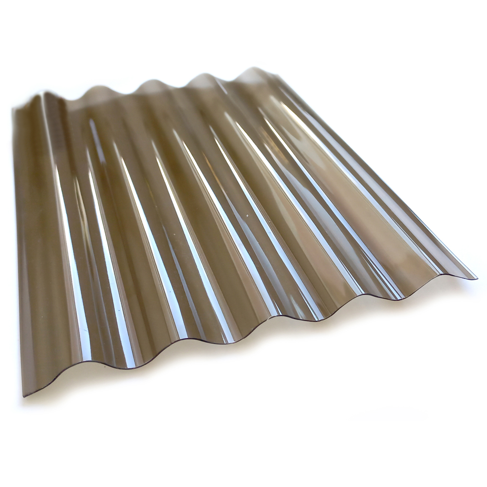 Policarbonat solid ondulat, bronz, grosime 0.6 mm, 0.78 x 1.2 m