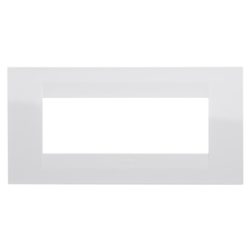 Rama decorativa aparataj Gewiss Geo GW16406TB , 6 module, tehnopolimer, alb