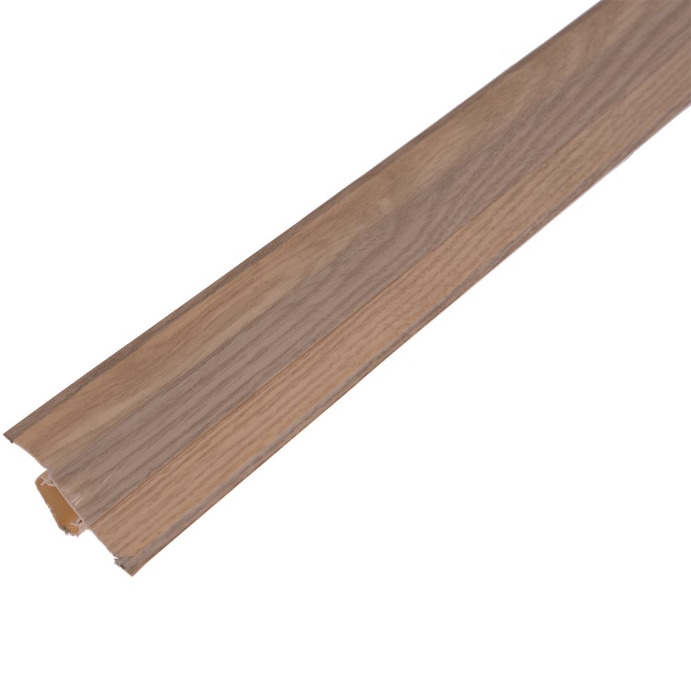 Plinta cu canal dublu, PVC, stejar Liverpool, 2500x55x26 mm