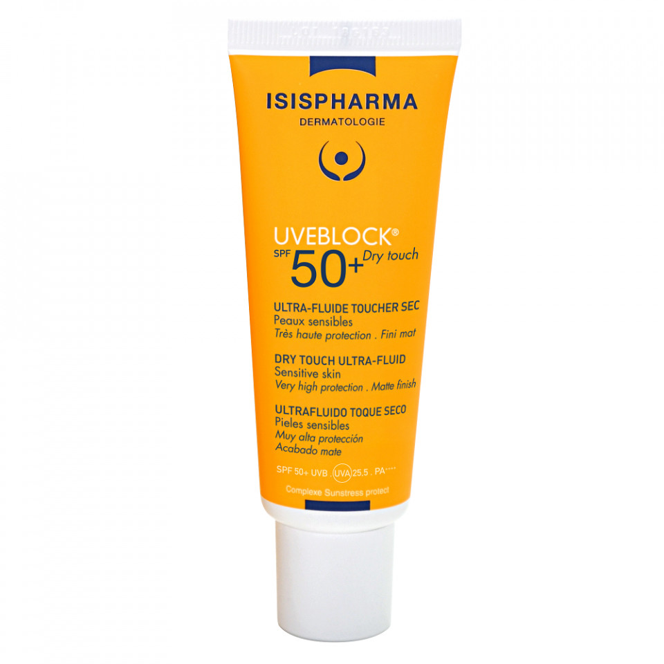 Fluid protector cu efect matifiant cu protectie solara SPF 50+ Isispharma UVEBLOCK, 40 ml