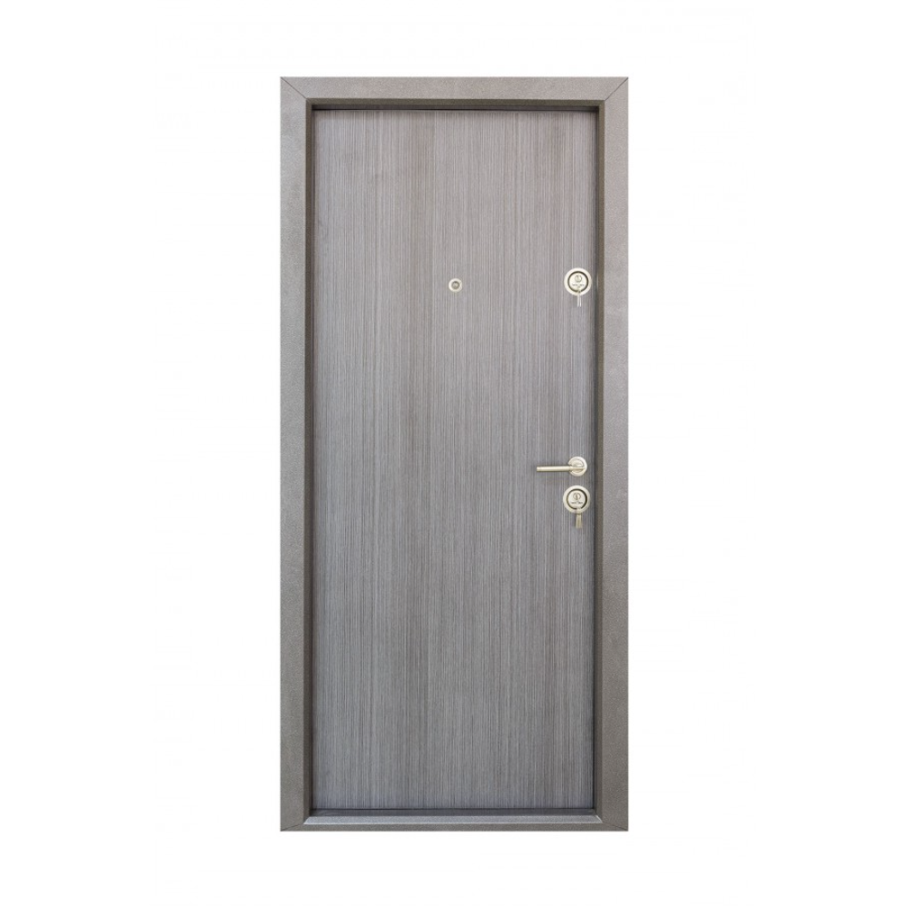 Usa metalica de intrare in apartament Arta Door 101, cu fete din MDF laminat, 880 x 2010 mm, deschidere stanga, culoare gri