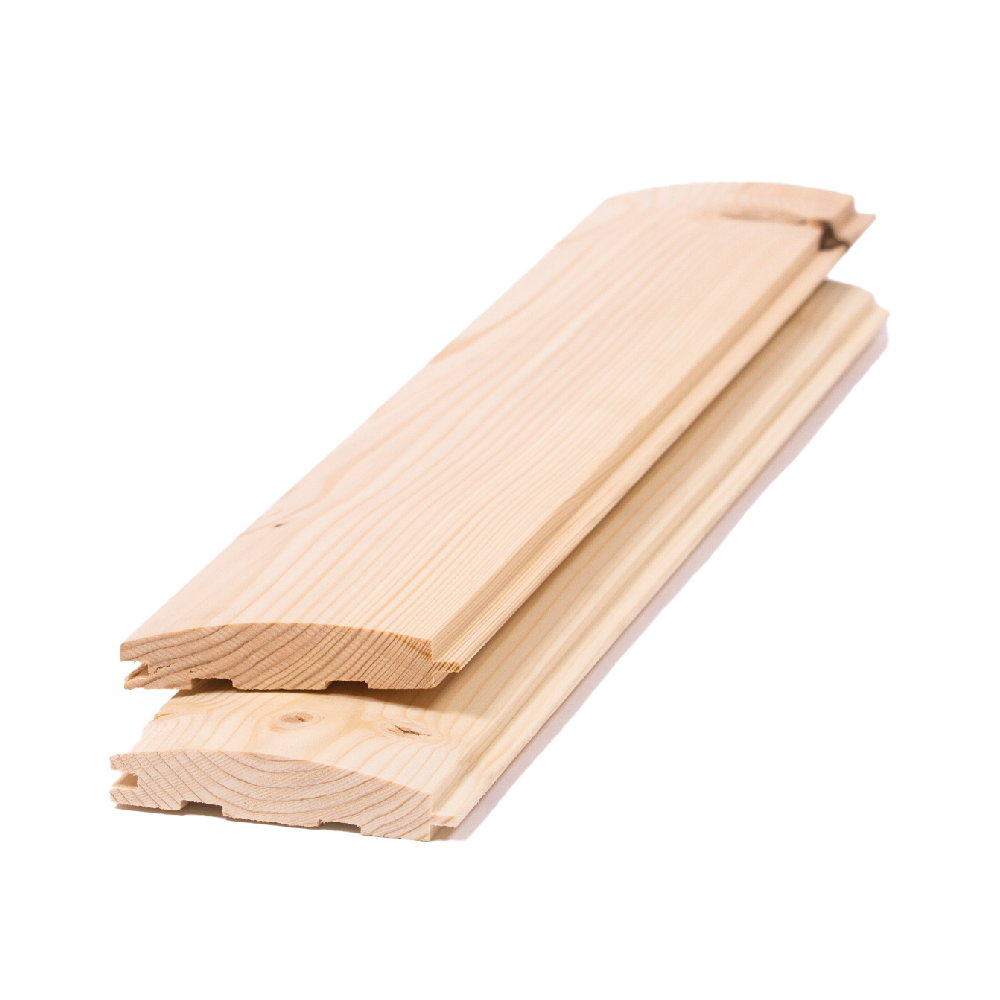 Lambriu lemn semirotund, 96 x 18 x 3000 mm; CL.AB