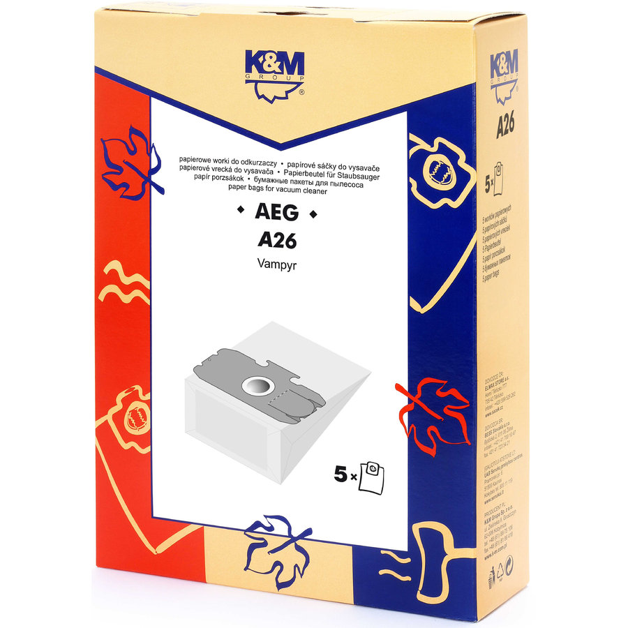 Set Saci Aspirator Hartie 5 Saci plus 1 Filtru pentru AEG GR 12/15