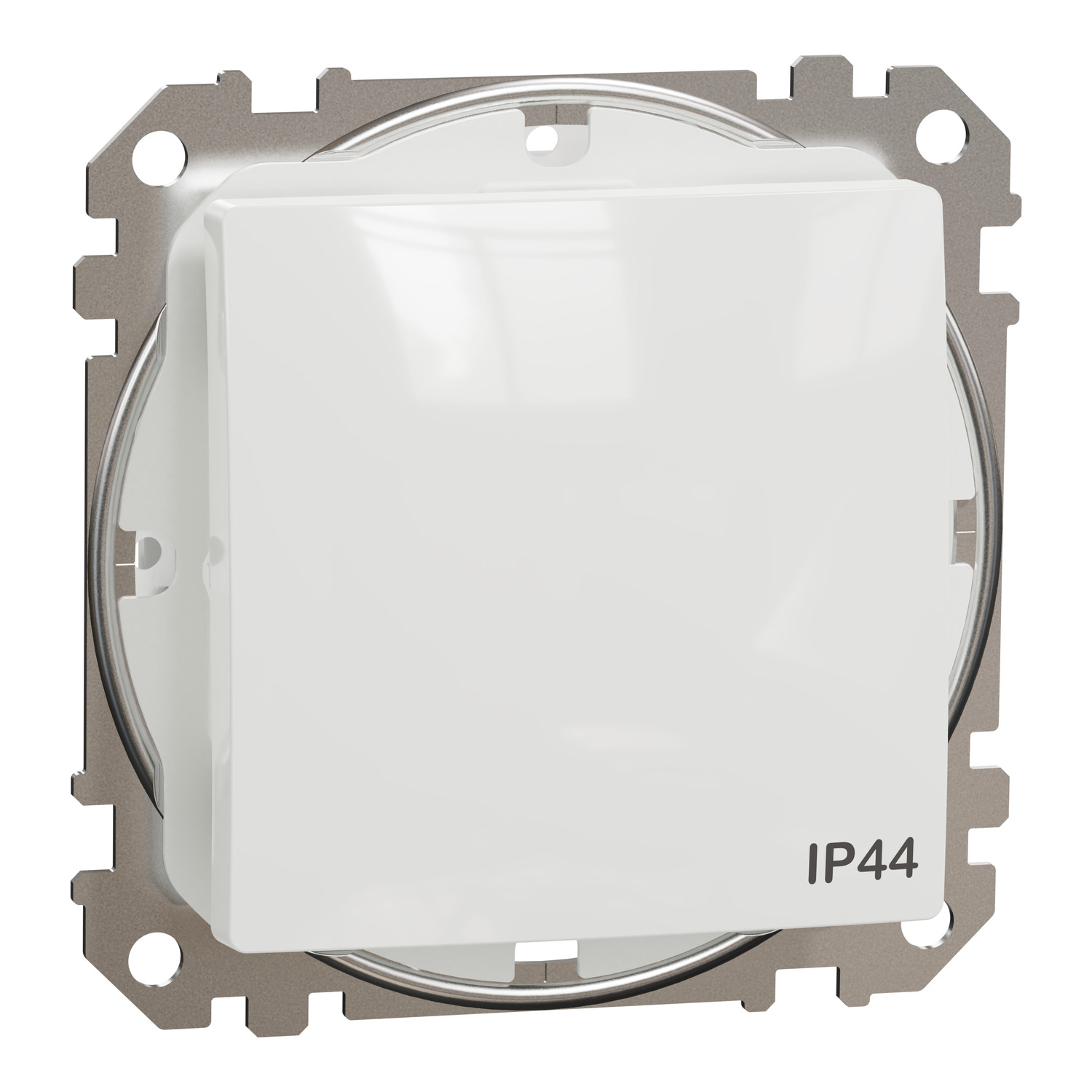 Intrerupator simplu Schneider Sedna SDD211101, incastrat, pentru interior/ exterior IP44, cu indicator luminos, alb