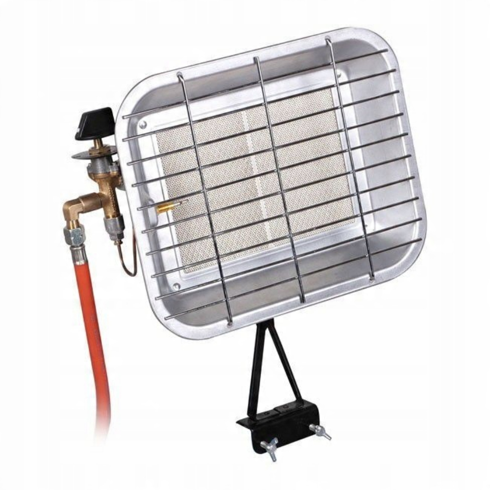 Incalzitor radiant cu gaz Dedra DED9970, otel/ceramica, gri, 4.6 kW
