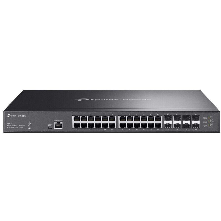 Switch Omada SX3832 L2+ Managed 24x 10G RJ45 8x 10G SFP+ Negru