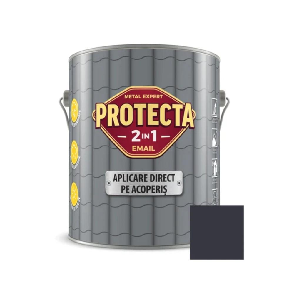 Email pentru acoperis Protecta 2 in 1, gri antracit, interior/exterior, 4 l