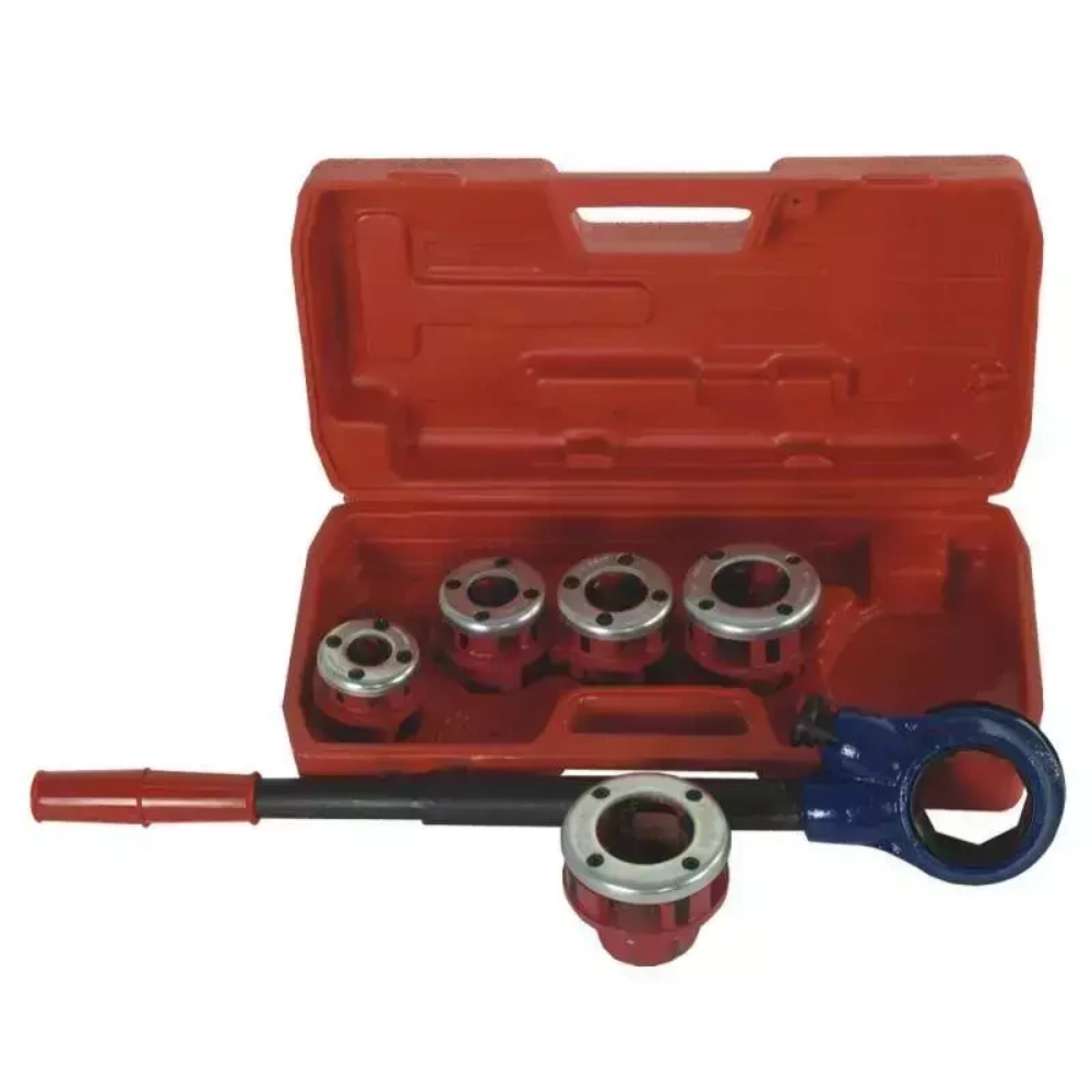 Set clupa filetat manuala Dedra 07A78, otel, 3/8, 1/2, 3/4, 1, 1 1/4