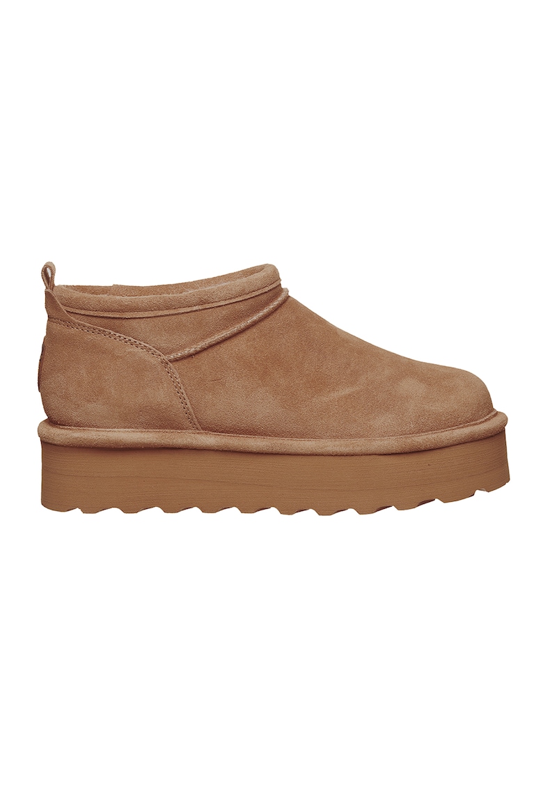 Ghete slip-on flatfornm Retro - Maro scortisoara