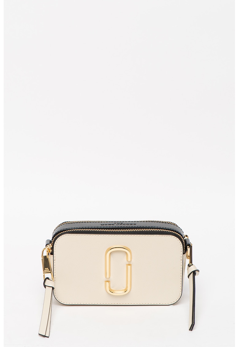 Geanta crossbody de piele Snapshot - Negru/Crem