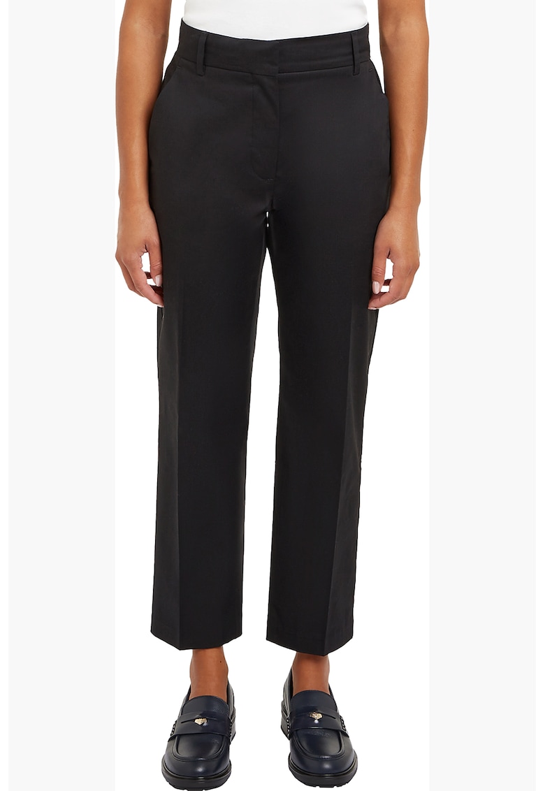 Pantaloni crop slim fit - Negru