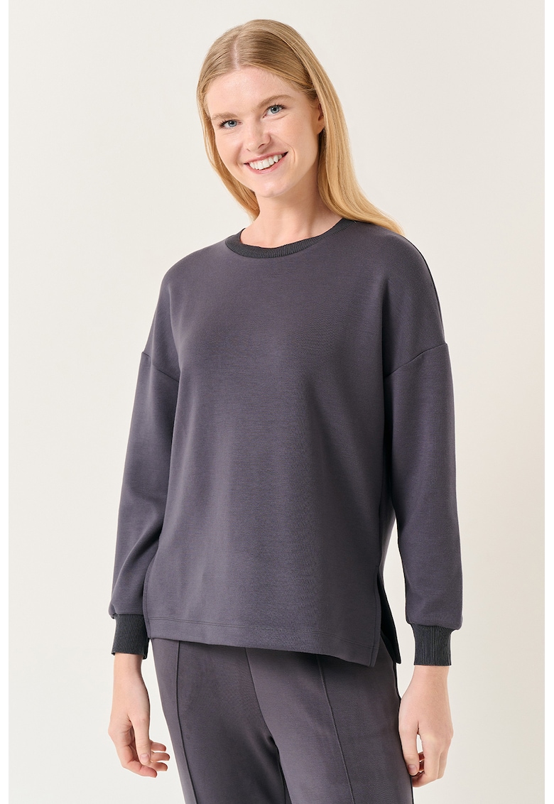 Bluza de trening din amestec de modal - Gri antracit