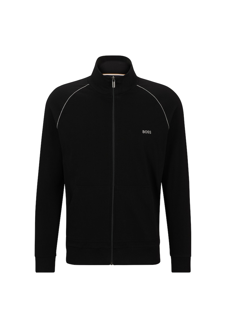 Bluza de trening cu fermoar de casa - Negru