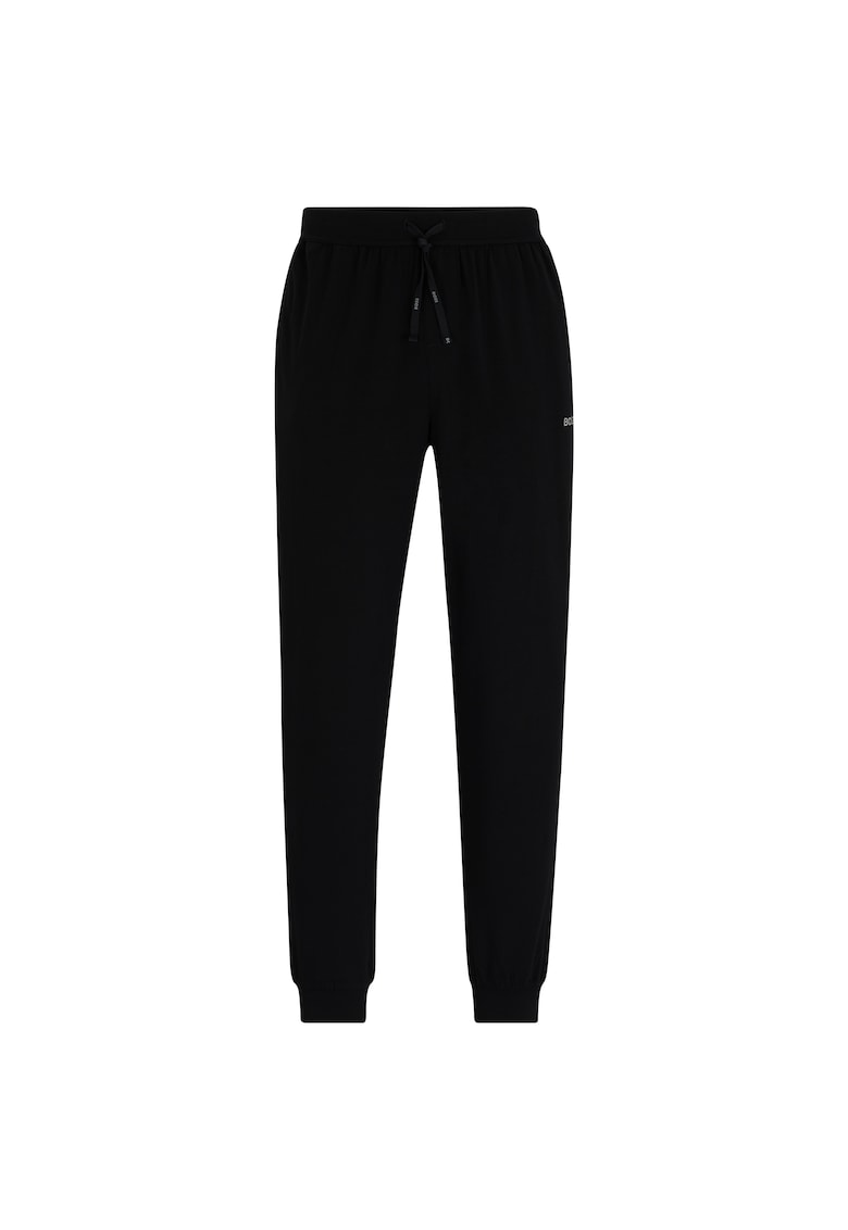 Pantaloni de trening de casa cu talie ajustabila - Negru