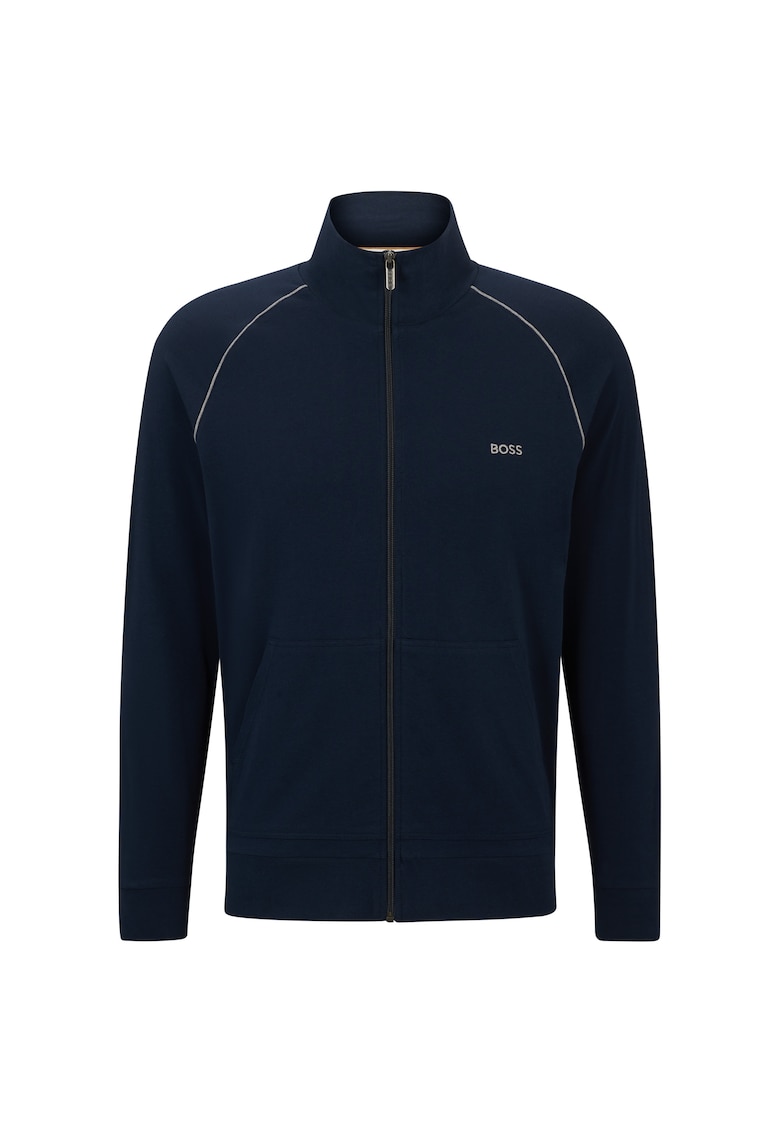 Bluza de trening cu fermoar de casa - Albastru