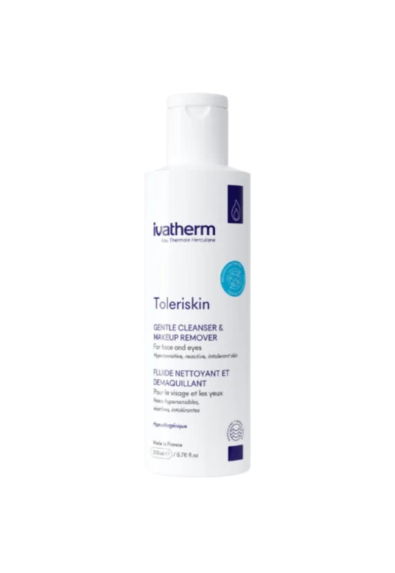 Demachiant fluid fata si ochi Toleriskin -  cu efect reparator pentru piele sensibila - 200 ml