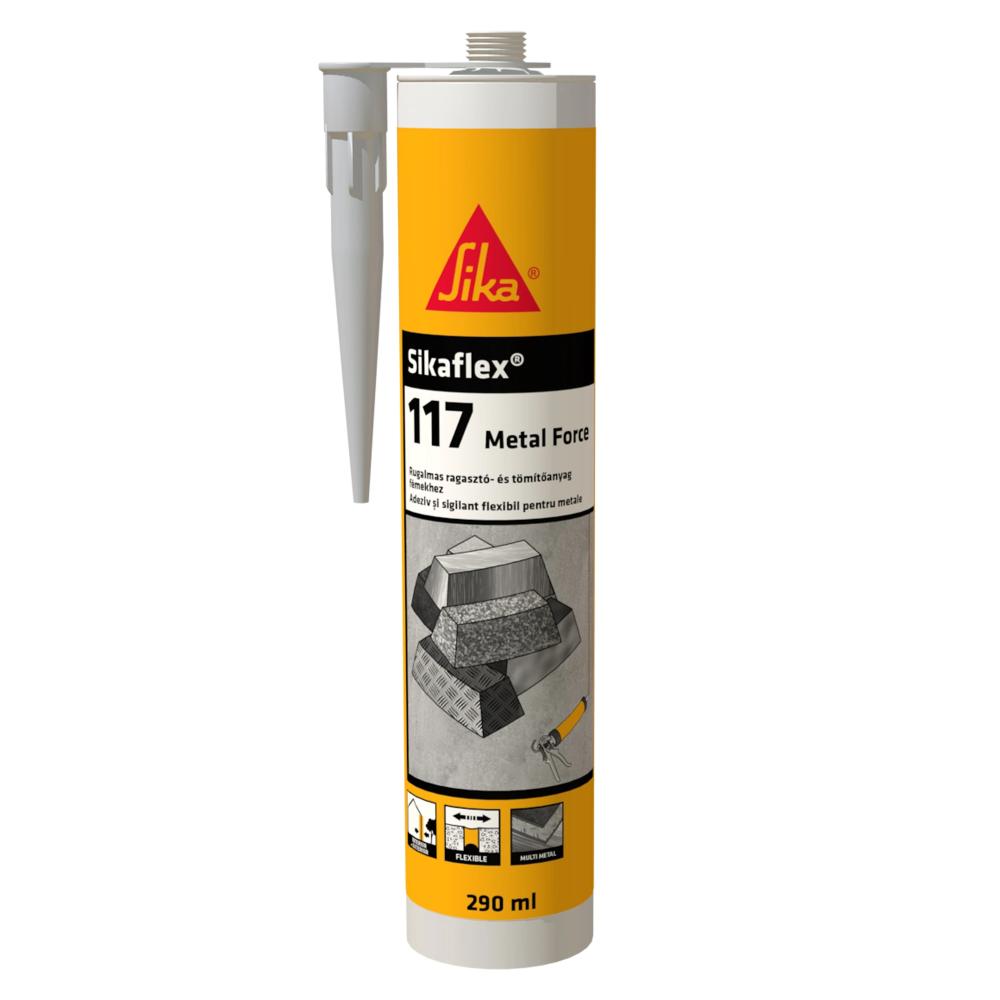 Adeziv pentru metale Sikaflex 117 Metal Force, interior/exterior, 290 ml