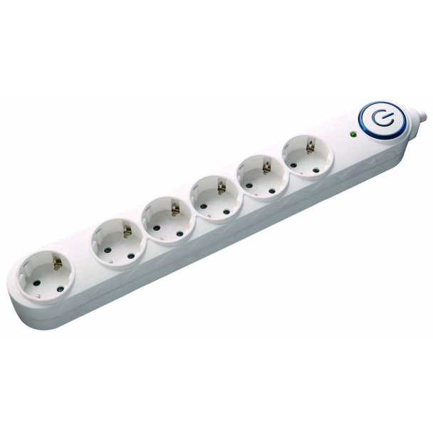 Prelungitor cu protectie la supratensiune 6 prize 3M cu intrerupator cablu 3x1.5mmp