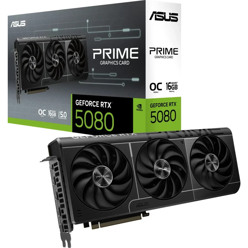 Placa video Prime GeForce RTX 5080 OC Edition 16GB GDDR7 Negru
