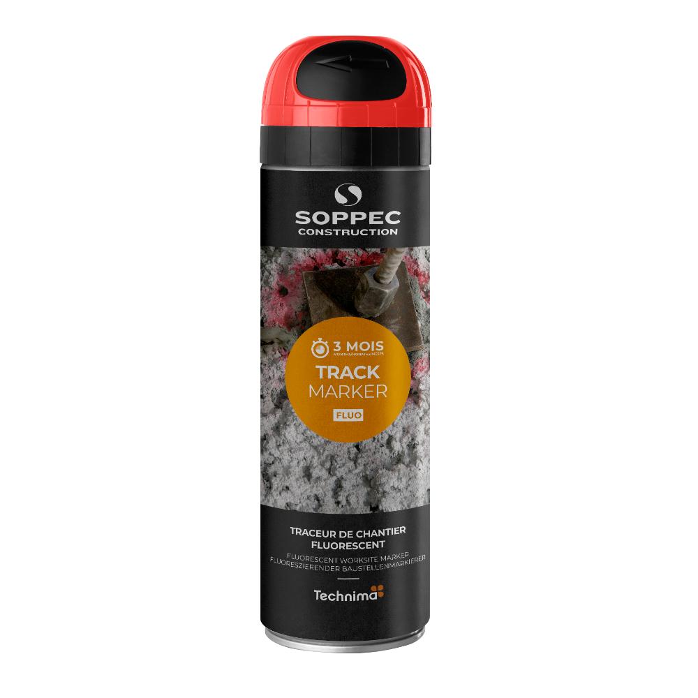 Vopsea marcare fluorescenta temporara Soppec Track Marker, rosu, 500 ml