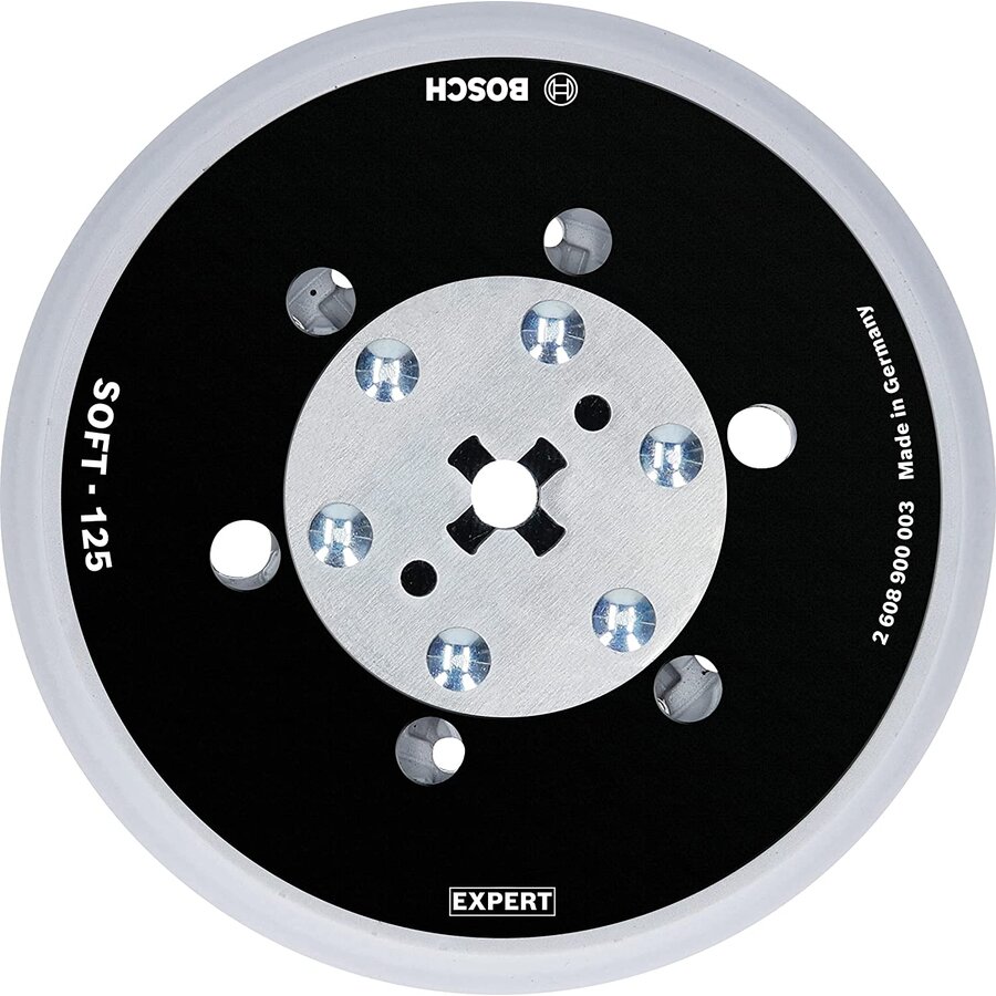 Bosch multi-hole pad 125mm soft M8 + 5/16 - 2608900003 EXPERT RANGE