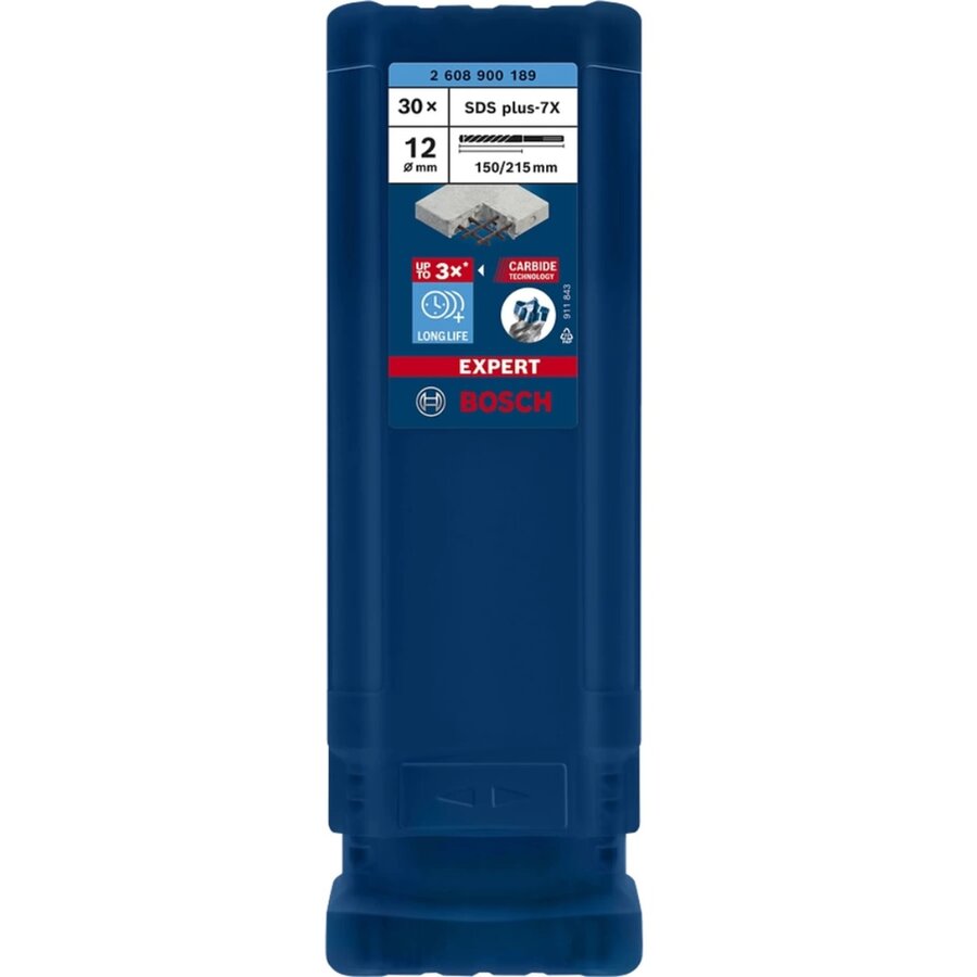 Bosch Expert hammer drill SDS-plus-7X, 12mm, 30 pieces (working length 150mm)