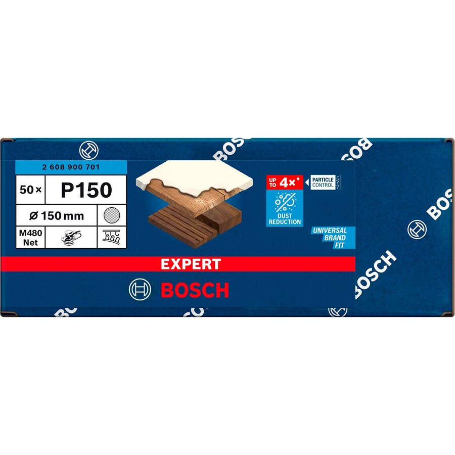 Oferte la Bosch Expert M480 mesh structure sanding sheet 150mm, K150 (50 pieces, for eccentric sanders)