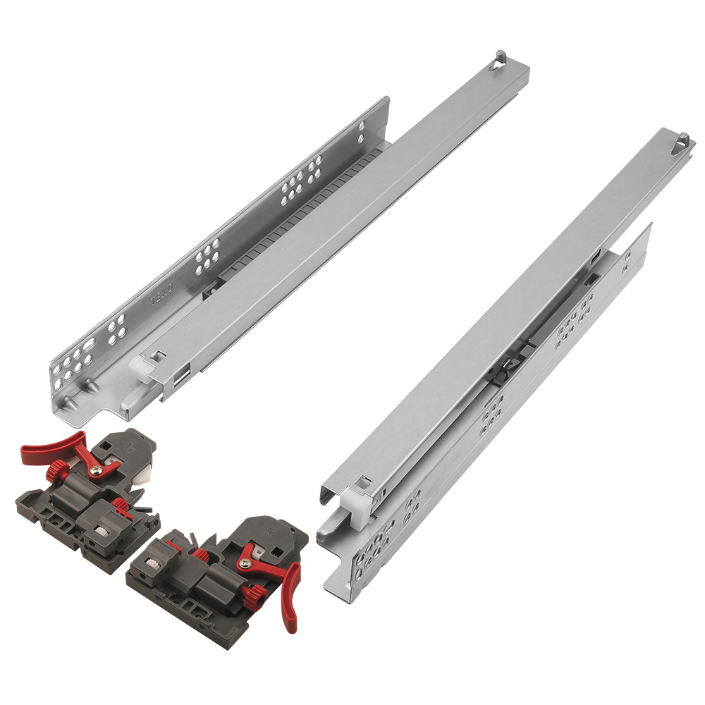 Glisiera ascunsa Teko, extractie totala, amortizare, clips 3D, max 35 kg, 400 mm