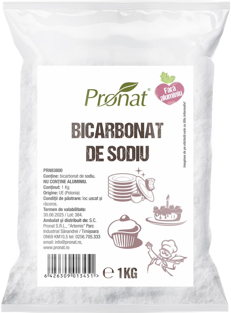 Bicarbonat de sodiu, 1kg Pronat