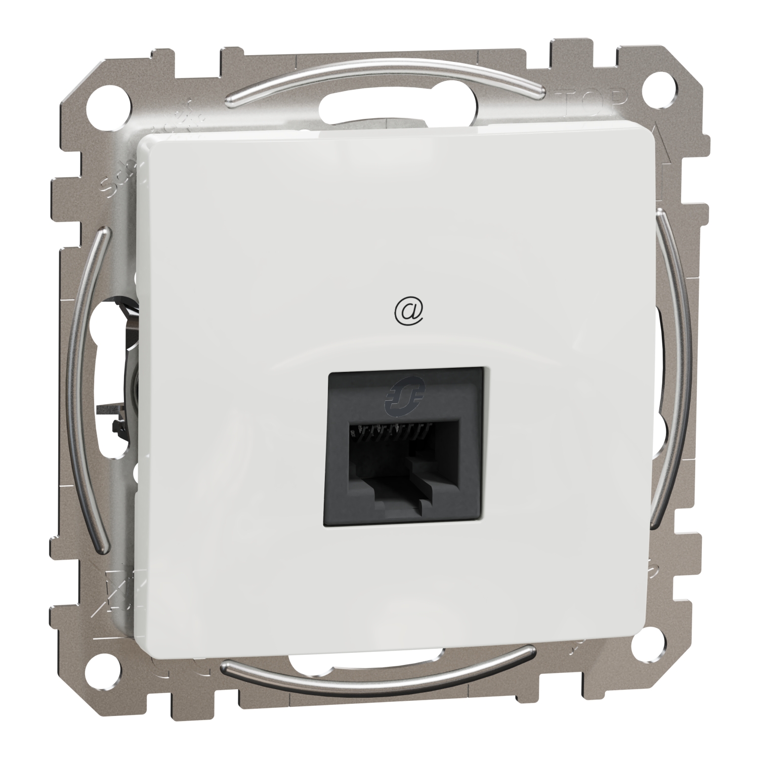 Priza de date simpla Schneider Sedna SDD111451, RJ45, Cat5, fara rama, alb, montaj ingropat