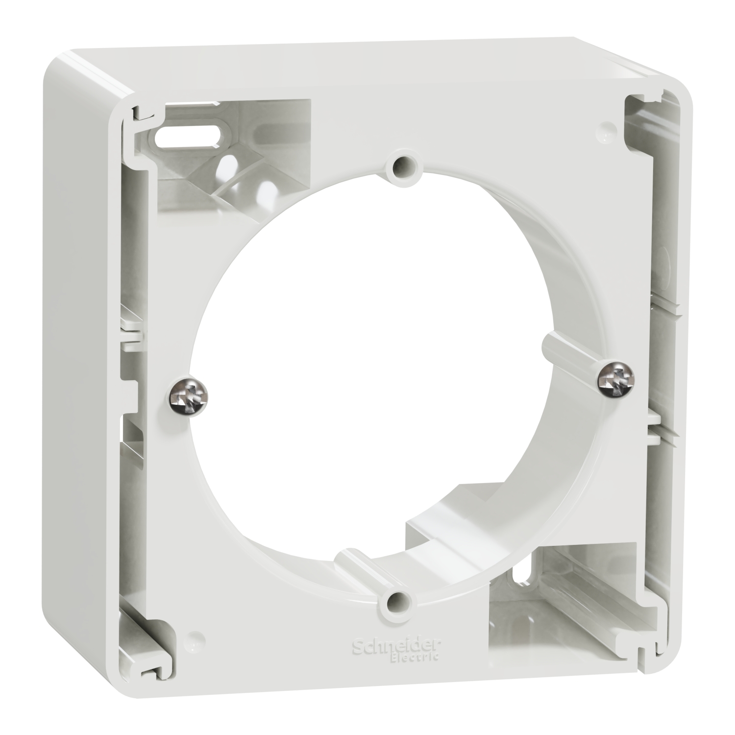 Cadru montaj aparent Schneider Sedna SDD311801, 1 modul, mijloc, alb, 84 x 83 x 43 mm